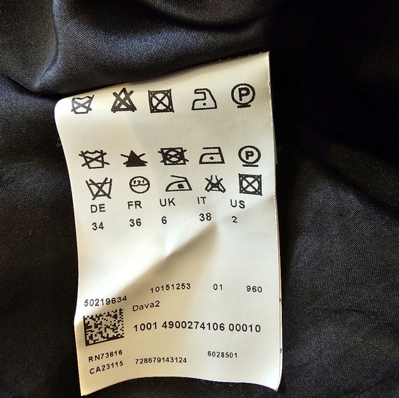 Hugo Boss Women Black Ivory Zebra Dress Size 2 Silk Cocktail Party $595 - Picture 10 of 12